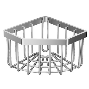 Estante esquinero de acero inoxidable para drenaje, cesta de almacenamiento montada en la pared para fregadero, soporte para esponjas y estropajos de cocina - Product Image 1