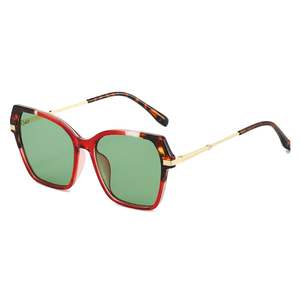 Lunettes de soleil carrées en métal vintage colorées personnalisées avec logo 2025, UV400, grande monture, style œil de chat pour femmes - Product Image 6