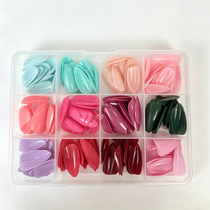 <span class=keywords><strong>Faux</strong></span> ongles à presser, assortiment <span class=keywords><strong>multicolore</strong></span>, formes variées, brillants, vente en gros, étiquette privée personnalisée - Product Image 4