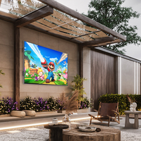HUSHIDA 65 75 86 Inch TV Tahan Air Luar Ruangan 1000nits Peralatan Layar Tampilan Iklan IP65 Televisi Luar Ruangan