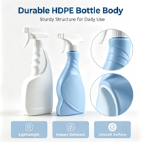 Bouteille pulvérisateur à gâchette en PE de 500 ml pour la vente en gros, rechargeable, pour détergent ménager et conteneur de stockage de produits de nettoyage