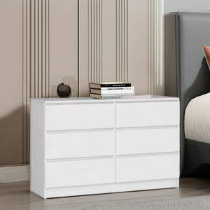 סיטונאי עץ אלון השידה של מגירות ריהוט חדר שינה פינת סלון לבן - Product Image 2