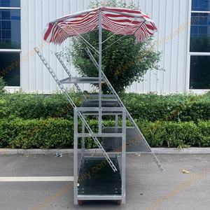 Carro de Flores Danés de Cuatro Ruedas con Plataforma y Estantes Ajustables, Carro para Plantas de Invernadero OEM para Uso en Viveros y Granjas - Product Image 3