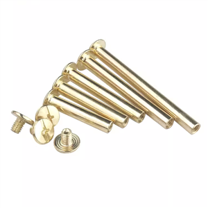 Custom M1 M2 4Mm 1/4Inch Mannelijke En Vrouwelijke Messing Chicago Schroeven Voor Lederen Koperen Chicago Schroeven - Product Image 5