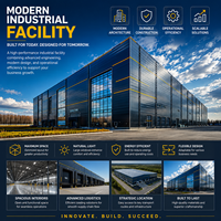 Bâtiment d'entrepôt logistique préfabriqué en acier moderne sur mesure avec baies de chargement pour applications d'atelier, de centre commercial et de salle de sport