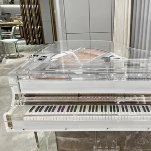 Clavier de piano en acrylique transparent de luxe de bonne qualité, instrument acoustique Js-egq01 en acrylique cristallin - Product Image 6