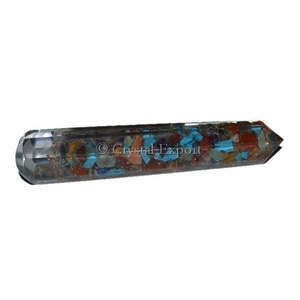 7 Chakra 8 Faceted <b>Massage</b> <b>Wands</b> Healing Reiki Orgone Products - Product Image 1