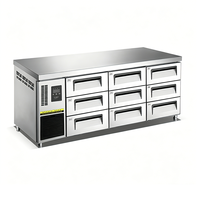 Réfrigérateur-congélateur de comptoir professionnel en acier inoxydable à 4 ou 6 tiroirs pour cuisine de restaurant - Prix usine