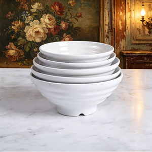 Restaurante Japonés Mayorista Vende Tazones de Ramen de 7 Pulgadas de Aluminio Blanco - Product Image 1