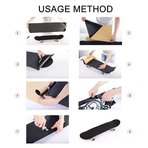 EONBON משלוח דגימות חיצוני עמיד למים סקייטבורד קלטת אחיזת סגול Longboard סקייטבורד סיפון מדבקה - Product Image 6