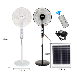 16-inch năng lượng hiệu quả có thể sạc lại đứng quạt năng lượng mặt trời với ánh sáng dẫn và bảng điều khiển năng lượng mặt trời duy nhất tốc độ gió sản phẩm - Product Image 3