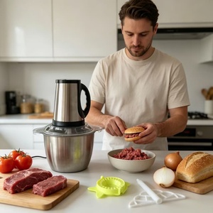 <span class=keywords><strong>Hachoir</strong></span> Électrique Domestique Rapide, <span class=keywords><strong>Hachoir</strong></span> à <span class=keywords><strong>Viande</strong></span> Démontable pour la Préparation de Farce de Raviolis - Product Image 5