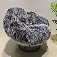 Fauteuil en peluche Patte d'Ours de luxe nordique pour la maison, le bureau, la chambre, l'appartement ou la villa – Mobilier décontracté et artistique pour salon