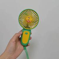 Mini ventilateur portable USB de poche de dessin animé mignon avec lanière ventilateurs de cils de batterie rechargeables de refroidissement d'été pour une utilisation en voiture