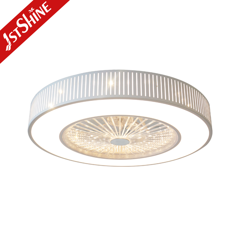 1stshine newest white finish ABS blades flush ceiling fan with led light