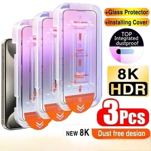 เคลือบหน้าจอกันฝุ่นสำหรับ iPhone <span class=keywords><strong>13</strong></span> 11 12 14 15 PRO MAX MINI XR 16 15 PLUS กระจก - Product Image 1