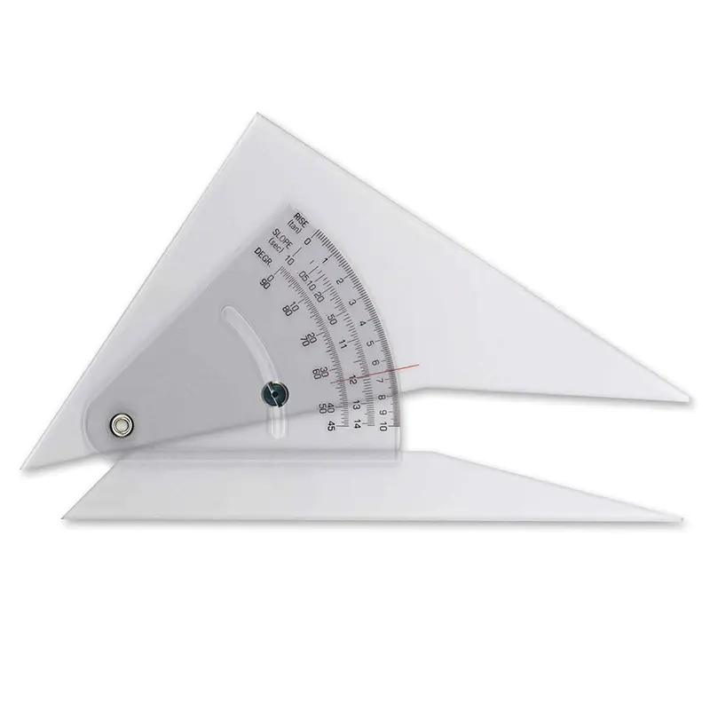 Bview Art Hot Sale Transparent Plastic Scale Custom cm Ruler Triangle Logo