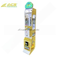 Mini-grue à pinces ACS pour machines à poupées, jeu d'arcade à monnayeur, version anglaise, logo personnalisé pour centres commerciaux et locations de fêtes