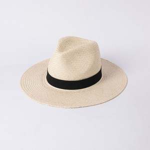Chapeaux de plage grande taille tendance été, en paille naturelle Panama, protection solaire pour sports de plein air, voyages, pêche, protection UV - Product Image 4