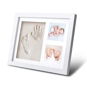 Hot Sale Newborn Baby Registration Essentials Handprint Footprint DIY Photo Frame And Family Casting Kit