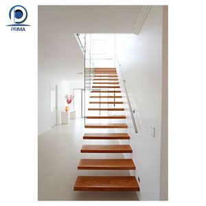 Prima a buon mercato moderno personalizzato per interni galleggiante scale in legno, Stringer nascosto, Design elegante ma funzionale - Product Image 2