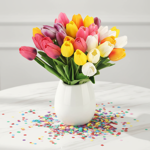 AM-AFC02 Ammy - Tulipán Artificial <span class=keywords><strong>de</strong></span> Alta Calidad, Estilo Natural, Multicolor, Muestra Gratis, Gran <span class=keywords><strong>Venta</strong></span>, Graduación - Product Image 3