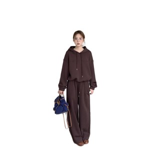 <span class=keywords><strong>Ensemble</strong></span> de vêtements de sport décontractés pour femmes, uni, manches longues, style <span class=keywords><strong>chic</strong></span> occidental, look jeune et tendance - Product Image 4