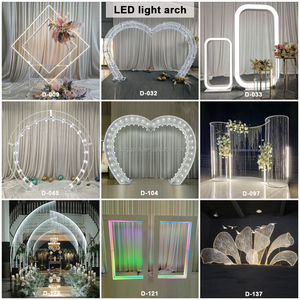 LEDA Suministros para Decoración de Eventos y Bodas, Directo de Fábrica, Fondo Floral de Gasa Grande de Metal Blanco para Instalación - Product Image 5