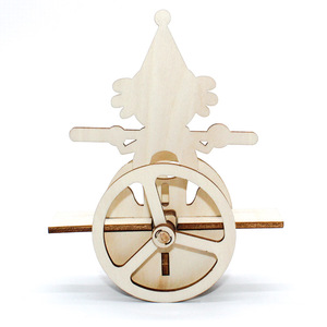 Wooden Clown Swing Model <b>Diy</b> <b>Kit</b> Manual Educational Science Toy For Kids 4-6Y Cartoons - Product Image 3
