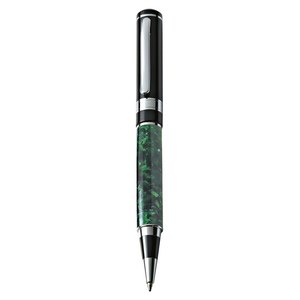 Penna a Sfera Originale Verde Marmorizzato, Larghezza di Scrittura 0.5mm/1.0mm, Logo Personalizzato, Corpo in Plastica con Finitura Gommata per Uso Aziendale - Product Image 1