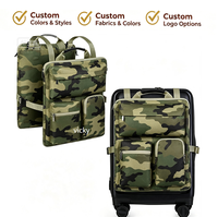Sac à ordinateur portable imprimé numériquement, motif camouflage léopard, sac de voyage léger à roulettes, sac fourre-tout pour ordinateur portable, vente chaude
