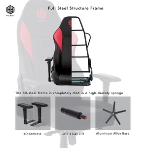 Chaise de jeu de course de haute qualité avec support <span class=keywords><strong>lombaire</strong></span>, chaise de bureau en cuir PU - Product Image 4