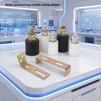 Ruedas de Posicionamiento de Nylon para Puertas Correderas, Herrajes para Puertas de Patio, Ruedas de Sujeción Móviles, Diámetro 40mm, Grosor 60mm