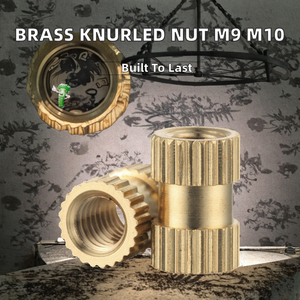 Straight Knurled Brass <b>Insert</b> Nut CLASS 4 Hex Body M5 General Industry Baiseke ISO Standard Plain Finish Imperial <b>Threaded</b> - Product Image 2