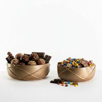 Bol en céramique d'accent moderne du milieu du siècle, écologique et luxueux, plateau pour fruits, bonbons, chocolat, vaisselle, décoration de la maison, Ramadan