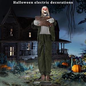 Espectacular Esqueleto Camarero Eléctrico con Efectos de Sonido para Halloween, Figura Animada Luminosa para Fiestas - Product Image 1