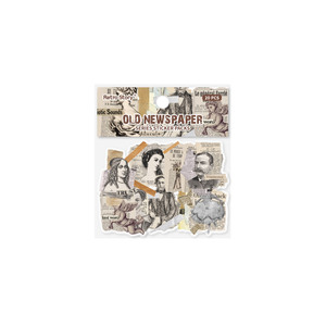 สติกเกอร์แบบมีกาวในตัว 20 แผ่น/แพ็ค ชุดสติกเกอร์ลายหนังสือพิมพ์เก่า สไตล์เรโทร ไม่ต้องตัดแต่ง สำหรับตกแต่งสมุดแพลนเนอร์ - Product Image 5