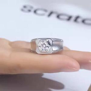 925 Sterling Silver Moissanite <b>Diamond</b> <b>Ring</b> Lab Grown <b>Diamond</b> Engagement Wedding Jewelry - Product Image 2