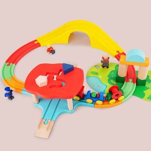 Juguete de Madera Natural con Rieles de Tren de 41 Piezas, Colorido, Regalo Perfecto para Niños y Niñas, Juego de Tren de Madera para Niños Pequeños - Product Image 6
