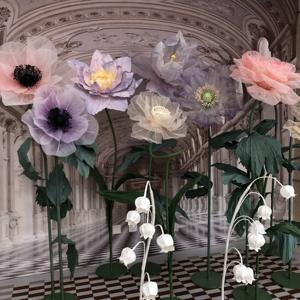 H-118 fleur artificielle géante organza soie crêpe papier EVA matériau peut être sélectionné couleur taille peut être personnalisé - Product Image 4