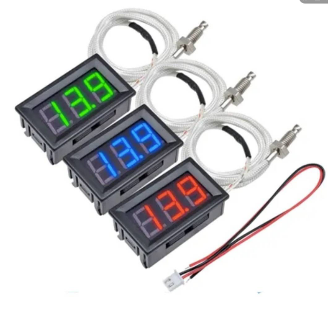Industrial High Temperature K-Type M6 Thermocouple Thermometer 12V Digital Temperature Meter Tester -30~800 Degree Thermograph 5