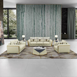 Canapés de salon haut de gamme d'intérieur en <span class=keywords><strong>lin</strong></span> de velours de Turquie meubles de salon canapé <span class=keywords><strong>Chesterfield</strong></span> de luxe avec chaise à pieds dorés canapés - Product Image 6