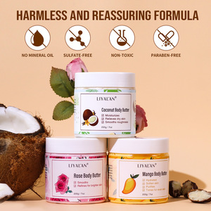 Beurre corporel en gros au beurre de karité avec parfum mangue, noix de coco et rose – Hydratation intense, liftant et raffermissant – 200g - Product Image 4