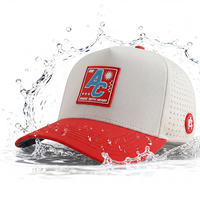 Casquette de golf snapback de sport résistante à l'eau, découpée au laser, avec logo personnalisé, pour la vente en gros