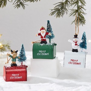 SYLVAN 2026 Nouvelle Décoration de Noël à suspendre en fer, motif Montgolfière, Père Noël et Élan, pour Arbre de Noël - Product Image 4