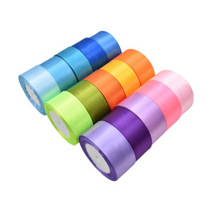 Ruban de satin de 4 cm |   Ruban doux pour mariage et emballage cadeau, pour fleurs, artisanat et décoration |   Fournitures pour la fabrication de roses en DIY - Product Image 1