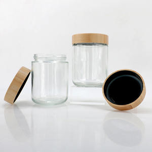 Nouvelle Arrivée 2026 - Pot en Verre Transparent 500ml avec Couvercle en Bambou - Product Image 1