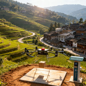 Drone industriel de 260 kg de charge utile, 4K UHD, 5G, longue distance, système étanche IP68, télécommande, batterie haute capacité - Product Image 3