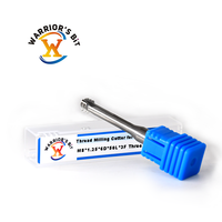 Fraise à fileter en carbure haute précision Warrior's Bit à 3/4 dents pour le traitement de l'aluminium CNC, ODM/OEM disponible