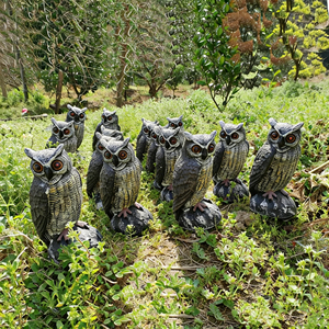 Ornement de hibou à énergie solaire avec yeux LED activés par le mouvement, résistant aux intempéries, en <span class=keywords><strong>plastique</strong></span> PE, pour la décoration extérieure de la cour, de la ferme ou du jardin - Product Image 4